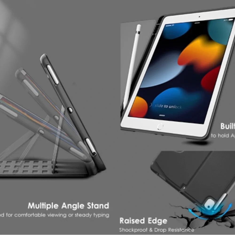 Black iPad Holder for iPad 6th/5th Generation.